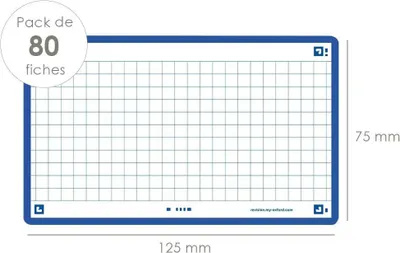 Immagine prodotto di OXFORD 400133853 80 OXFORD Karteikarten FLASH 2.0 DIN A7 weiß, blau kariert