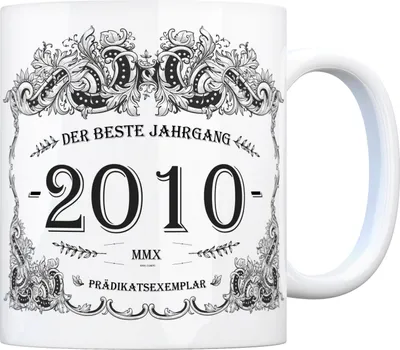 Produktbild von 2010 der beste Jahrgang Kaffeebecher Tasse Kaffeetasse Geburtsjahr Geburtstag