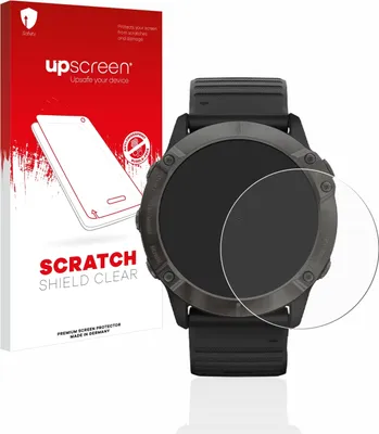 Produktbild von upscreen Schutzfolie für Garmin Fenix 6X Pro Displayschutz Displayschutzfolie Folie Klar Transparent