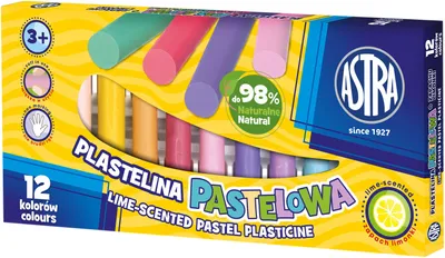 Produktbild von Astra, Plastelina o zapachu limonki 12 kolorów