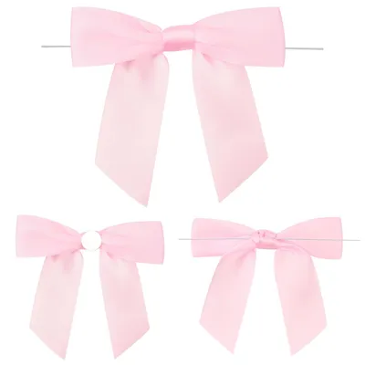Produktbild von 50 selbstklebende Satinschleifen in Rosa