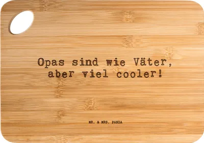 Produktbild von Mr. & Mrs. Panda Holzbrett Opas sind wie Väter,... - Transparent - Geschenk, Schneidebrett, Sprüche, schneidbrett, Brett, Vatertag, Großeltern, Opa, Hackbrett, Vater
