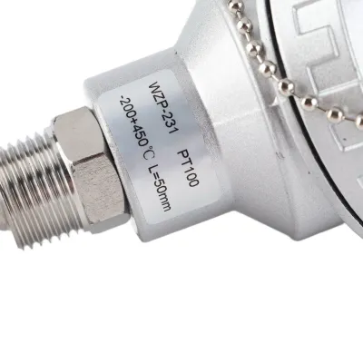 Produktbild von Widerstandstemperaturdetektor,Temperatursensor,PT100 Temperatursensorfühler,Gewinde-Thermoelement-Anschlusskopf,Temperatursensorfühler 1/2"