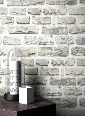 Produktbild von NEWROOM Tapete Grau Vliestapete Mauer - Ziegelstein Industrial Grau Grau Stein Backstein Modern Mauerwerk