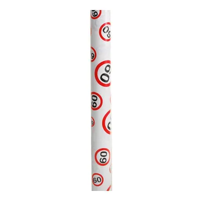 Produktbild von Geschenkpapier Rolle Verkehrschild Zahl 60 70x300cm