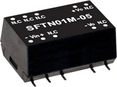 Produktbild von MEANWELL SFTN01M-15, DC DC-Wandler, 12:15V 67mA