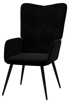 Produktbild von Relaxsessel Fernsehsessel Polsterstuhl Wohnzimmerstuhl Schwarz Samt