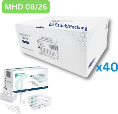 Zdjęcie produktu dla Fluorecare SARS-CoV-2, Influenza A/B, RSV Combi Rapid Test | Lay Self Test 1000 szt. BBD 07/26 | 40 x 25 opakowań | ID: 2099 | DARMOWE testy parahealth (5 szt., BBD 12/25)