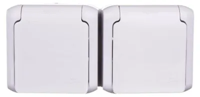 Obrázok produktu pre Legrand FORIX IP44 zásuvka 2x (782 397) šedá
