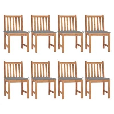 Produktbild von Gartenstühle 8 Stk. mit Kissen Massivholz Teak , Gartenstühle Design 2024