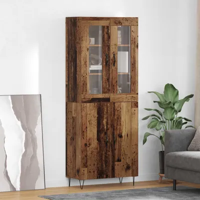 Obrázek produktu pro vidaXL Vysoká skříňka z recyklovaného dřeva 69,5 x 34 x 90 cm Dřevotřísková deska