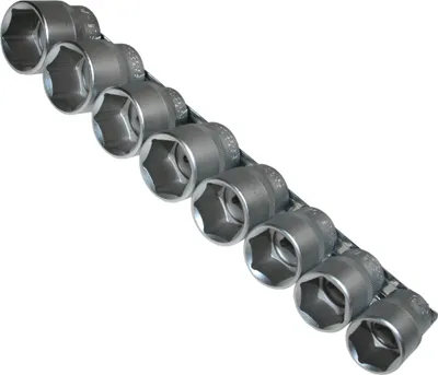 Produktbild von 8 x Steckschlüssel-Einsätze Nuss mit ZOLL INCH Größen 1/2"-Antrieb 13/16"-1.1/4"
