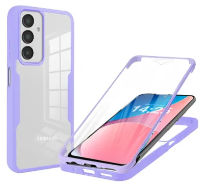 Produktbild von 360 Grad Rundum Schutz Handyhülle für Samsung Galaxy A17 / A17 5G Full Cover Vollschutz Case Farbe: Violett