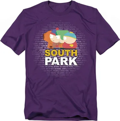 Produktbild von South Park - "Lyrics" T-Shirt für Herren/Damen Uni TV20700 (3XL) (Violett)
