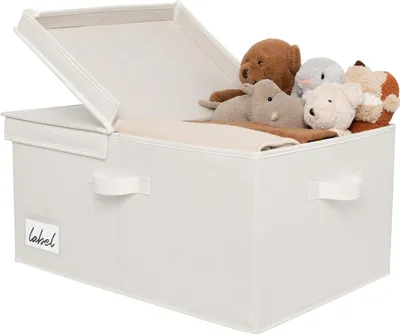 Produktbild von Großes Faltschrankfach - Weißer Stoffwäscheschrank - Faltschrank für Kleidung Spielzeug - 1 Stück