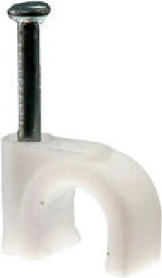 Produktbild von Runder Kabelhalter, Durchmesser 12 mm, weiß, 25 Stück, Pawbol