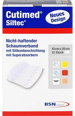 Zdjęcie produktu dla Cutimed Siltec opatrunek piankowy 10x20 cm nieprzylepny 12 szt