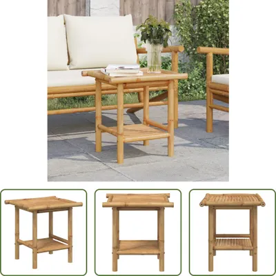 Zdjęcie produktu dla The Living Store stolik kawowy 45x45x45 cm bambusowy