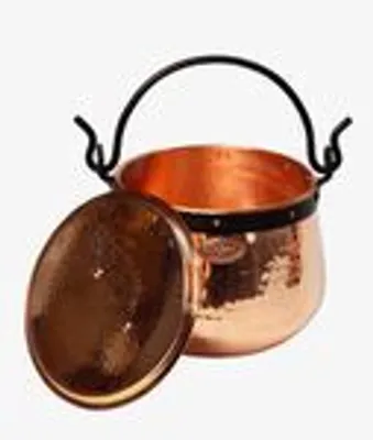 Produktbild von "CopperGarden®" Kupferkessel 5 Liter | mit Deckel | Hexenkessel