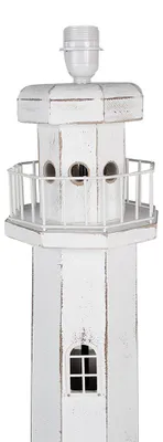 Obrázok produktu pre Clayre & Eef Stojacia lampa Lighthouse 23x23x140 cm Biele drevo