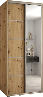 Produktbild von MEBLE KRYSPOL Davos 5 Schrank, zwei Türen - 235,2x110x60 cm - Artisan  Artisan Silber