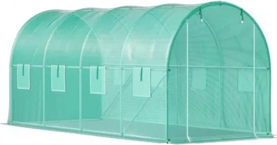 Obrázok produktu pre Záhradný tunel - Zelený skleník - 5x2x2?m - S pozinkovaným, vodotesným rámom