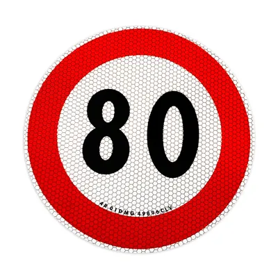 Produktbild von Kennzeichnung Geschwindigkeitsbegrenzung 80 km/h EU-zugelassen