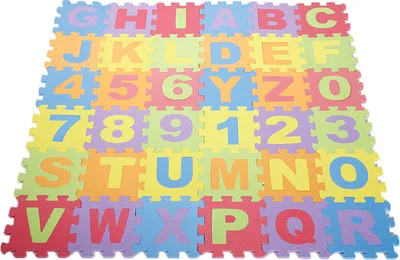 Image de WYCTIN 36pcs Tapis puzzle Tapis de sol Tapis de jeu Tapis pour enfants Tapis de sol en mousse EVA Chiffres et lettres