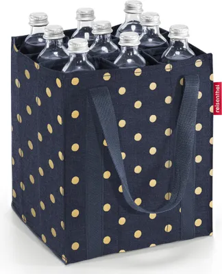 Produktbild von reisenthel bottlebag metallic dots blue