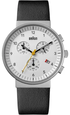 Produktbild von Braun BN0035BWHBKG Chronograph Uhr Herrenuhr Lederarmband Chrono Datum schwarz