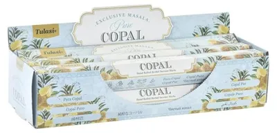 Räucherstäbchen Copal-Duft, 24 cm, 90 Stück + Stempel