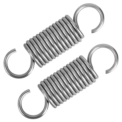 Zugfedern mit Haken, Edelstahl, 70 mm, 2 Stück