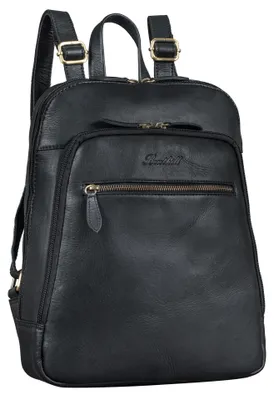 Produktbild von Benthill Rucksack Echt Leder - Kurierrucksack Fahrradrucksack Trekkingrucksack - Damen Herren Rucksack - Lederrucksack