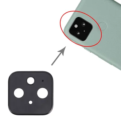 Obrázek produktu pro Náhradní díl – kryt zadní kamery pro Google Pixel 5, černý