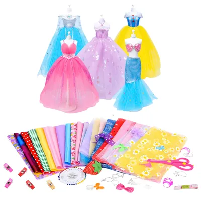 Obrázok produktu pre LEAN Toys 27074 Kreatívna DIY sada na navrhovanie a šitie oblečkov pre bábiky