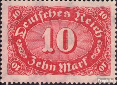 Produktbild von Briefmarken Deutsches Reich 1921 Mi 195 Wasserzeichen Waffeln postfrisch Verschiedene Zeichnungen