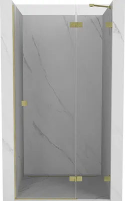 Obrázek produktu pro Mexen Lunar sprchové dveře otočné pravé 125 cm, transparentní, zlaté kartáčované - 834-125-000-55-00-P