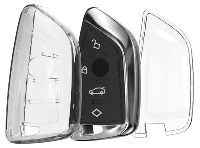 Produktbild von kwmobile Schlüsselhülle für BMW 3-Tasten Smart Key Autoschlüssel Hülle - Autoschlüssel Schlüssel Hülle aus TPU Silikon - Schlüsselschutz Gehäuse in