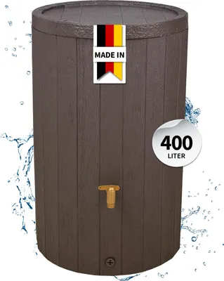 Produktbild von 4rain MADERA Regentonne 400 Liter braun
