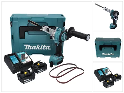 Immagine prodotto di Lima a nastro a batteria Makita DBS 180 RMJ 18 V 9 x 533 mm senza spazzole + 2x batteria 4,0 Ah + caricabatterie + Makpac