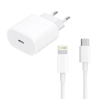 Produktbild von USB-C Ladegerät 20W PD mit 1m iPhone Lightning Ladekabel – USB-C Schnellladegerät Netzteil Power Adapter für iPhone 14 13 12 11 X SE, iPad & AirPods