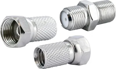 Produktbild von Schwaiger KVBS80 531, F-Typ, Silber, Sichtverpackung, 3 Stück(e)