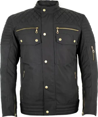Produktbild von Herren Motorrad Textiljacke mit Protektoren schwarz Wind und Wasserdicht(L)
