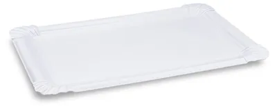 Produktbild von 125x Pappteller aus Frischfaser 19 x 33 cm fettdicht weiß