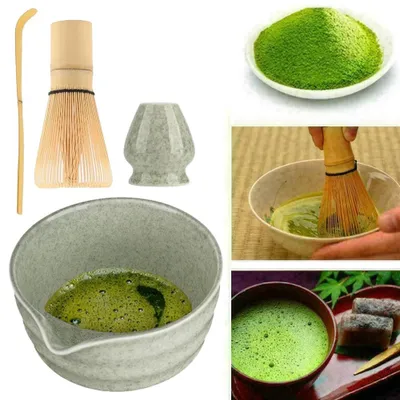 Produktbild von Matcha-Tee-Set - Traditionelles Matcha-Set - Keramik - Matcha-Schale - Tee-Zubehör - Für die Zubereitung zu Hause