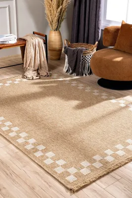 Produktbild von Teppich Kurzflor Natur-Design Modern Wohnzimmer Creme, 160x230 cm