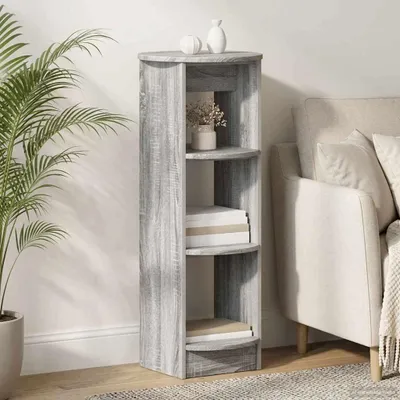 Image de vidaXL Meuble d'appoint Sonoma gris 40 x 40 x 100 cm en aggloméré