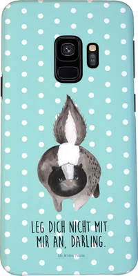 Produktbild von Mr. & Mrs. Panda Samsung Galaxy S9 Handyhülle Stinktier Angriff - Türkis Pastell - Geschenk, Cover, Handy Schutzhülle, wütend, Drohung, Skunk, Raubtier, Hülle, Smartphone