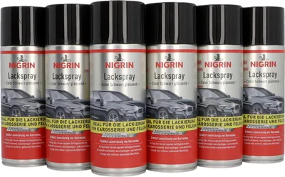 Produktbild von NIGRIN Lack-Spray Color schwarz glänzend 6x 400ml