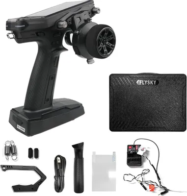 Zdjęcie produktu dla Pilot zdalnego sterowania RC – FS-G11P – 2,4 GHz – 11 kanałów – wyświetlacz IPS 8,9 cm – podwójna antena – odbiornik FS-R11P – czarny